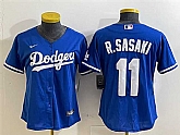 Women's Los Angeles Dodgers #11 Roki Sasaki Royal Cool Base Stitched Jersey,baseball caps,new era cap wholesale,wholesale hats